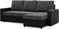 Image Диван угловой Magnifico Meble Luna LL Lawa 17/Real 11 Right Dark Grey/Black