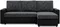 Image Диван угловой Magnifico Meble Luna LL Lawa 17/Real 11 Right Dark Grey/Black