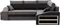 Image Диван угловой Magnifico M Grande RShelf/LPuffs Bonell Mikrofaza 27/15 L Grey/Black