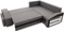 Image Диван угловой Magnifico M Grande RShelf/LPuffs Bonell Mikrofaza 27/15 L Grey/Black