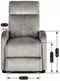 Image Fotoliul recliner Mebel Elite Danny Velvet Grey