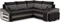 Image Диван угловой Magnifico Meble Grande LShelf/RPuffs Bonell Mikrofaza 15/27 R Black/Grey