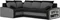 Image Диван угловой Grande RShelf Bonell Mikrofaza 15/27 L Black/Grey