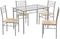 Image Set de dining Costway HW66274 1+4 Natural/Silver