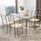 Image Set de dining Costway HW66274 1+4 Natural/Silver