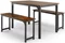 Image Set de dining Costway KC55455CF 1+2 Black/Coffee