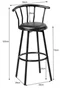 Image Set de scaune de bar Costway JV11026 Black