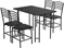 Image Set de dining Costway HW66275 1+4 Black