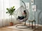Image Scaun suspendat tip cocon Chomik FAT1012, Gray Light/Gray