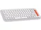Image Tastatură wireless Logitech POP Icon Keys Off White-Orange Keyboard