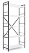 Image Стеллаж Nex Loft1700x800x350 мм, 5 полок, Anthracite/ White snow