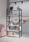 Image Стеллаж Nex Loft1700x800x350 мм, 5 полок, Anthracite/ White snow
