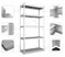 Image Стеллаж Nex Standard 1800x900x400мм, 5 полок, Antracit
