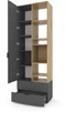 Image Dulap cu uși batante Nex Home A001R, PAL Anthracit/Oak Artisan