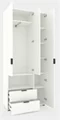Image Dulap cu usi batante Nex Home A002L, 1000x420x2300 mm, White Snow