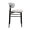 Image Scaun de Bar Meridian Catifea Beige (HLR7) + Black Legs
