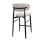 Image Scaun de Bar Meridian Catifea Beige (HLR7) + Black Legs