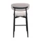 Image Scaun de Bar Meridian Catifea Beige (HLR7) + Black Legs