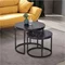 Image Set de masute de cafea Mebel Elite Mauro Black Marble/Black