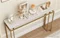 Image Консольный стол Costway JV11202WH White/Gold
