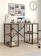 Image Birou Bofigo cu 4 rafturi Pine/Black
