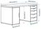Image Письменный стол Ikea Lagkapten/Alex 140x60cm Белый Дуб