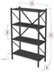 Image Стеллаж Bofigo 4 Shelves Metal Anthracite