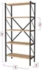 Image Raft Bofigo Shelves Metal 5 secțiuni Pine/Black