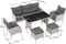 Image Set de mobilier de grădină Tempo Kondela Lalen TK-0000371811, Light Gray/Gray