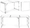 Image Стол Modern Home GB030-180, White/Grey