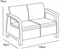 Image Set mobilier de grădină Heniver Novara 2+1+1+T, Brown