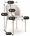 Image Scaun Mebel Elite Bros, Cream/Gold
