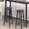 Image Set scaune de bar Costway HW63901BK, Black