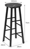 Image Set scaune de bar Costway HW63901BK, Black