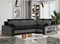 Image Canapea de colț Magnifico Meble Grande Right Shelf Bonell Mikrofaza 15/Mikrofaza 27 Right,Black/Grey