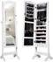 Image Шкаф-зеркало для украшений Costway JV10771WH White