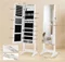 Image Шкаф-зеркало для украшений Costway JV11025WH White