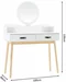 Image Туалетный столик Chomik PHO1602 White/Natural
