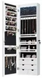Image Шкаф-зеркало для украшений Costway HW63090WH White