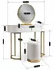Image Туалетный столик с подсветкой Mebel Elite Sarah White/Golden