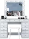 Image Туалетный столик + Табурет Mirage Meble BJ156 White