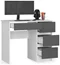 Image Письменный стол Akord A-7 90 Right, White/Graphite Grey