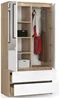Image Шкаф Akord S90 2D2SZ 2 Lustro Sonoma Oak/White