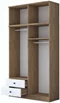 Image Шкаф Mirage Meble BA121 S 8D2S Walnut/White