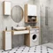 Image Стойка для стиральной машины Akord Fin 98см Sonoma Oak/White