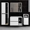 Image Комплект мебели для ванной Akord Vami с отверстиями White/Graphite Grey
