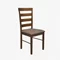 Image Комплект для кухни Evelin HV-27V Burnish oak + 4 стула GLORIA Burnish oak/Ekea12 Dark Brown