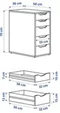 Image Комод Ikea Alex 36x70, White Stain/Oak