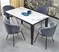 Image Стол для кухни HALMAR FELIX White Marble/Black