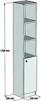 Image Etajera Mirage Meble Trend 30x170x30 White